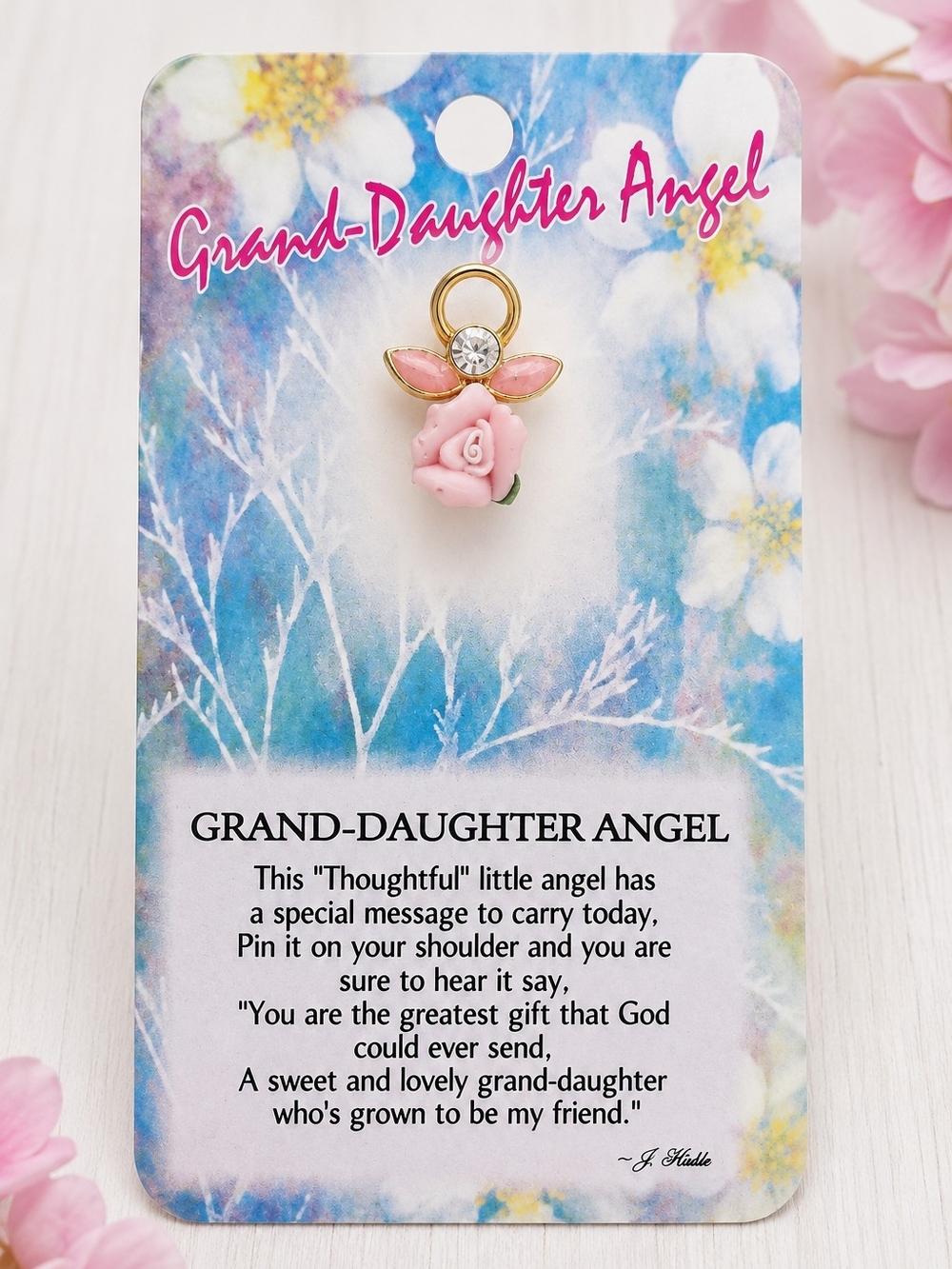 Thoughtful Little Angels Granddaughter Angel Pin - Picture 2 of 6
